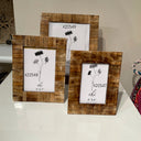 Antique Bone Block Photo Frame