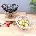 Jute Net Round Pedestal Baskets (Set of 3)