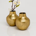 Hammered Aluminum Vases – Set of 2
