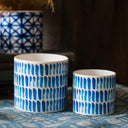 Blue Print Ceramic Vase Planter