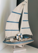 Wooden Sailboat – Nautical Shelf Decor