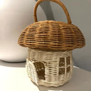 Rattan Mushroom Basket Nursery Decor