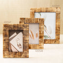 Antique Bone Block Photo Frame